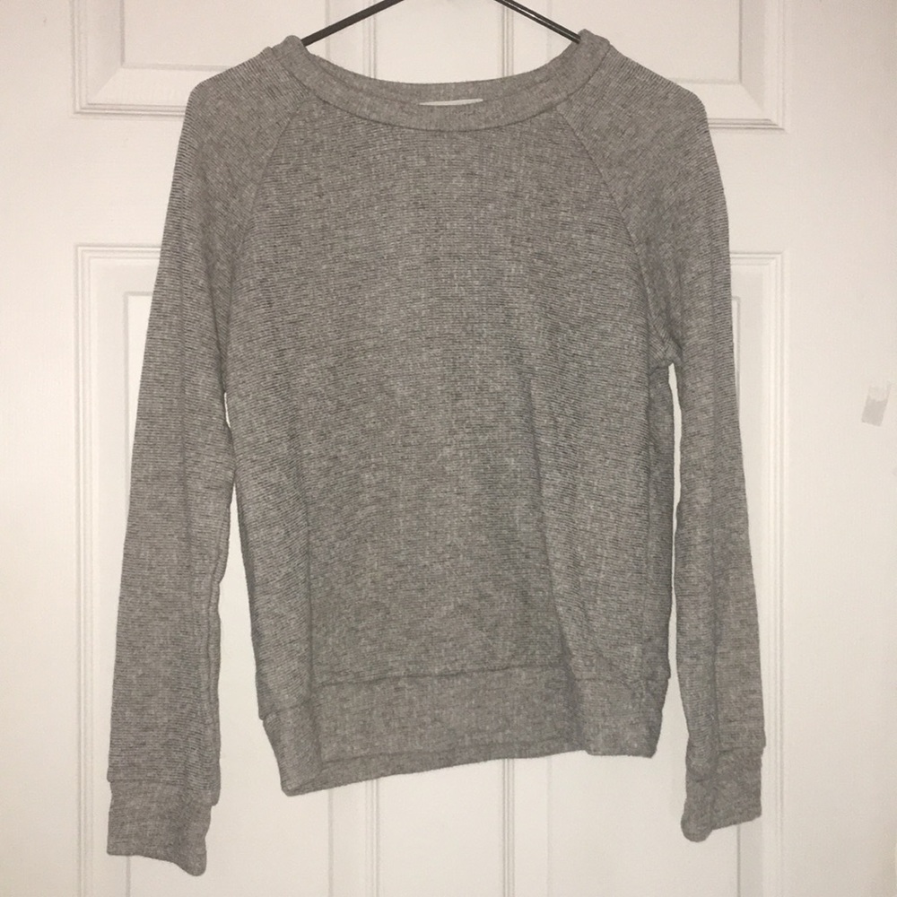 Soft grey sweatshirt material sweater